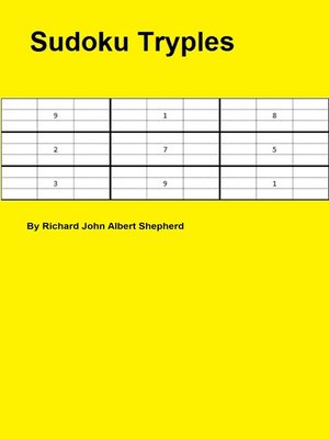 cover image of Sudoku Tryples